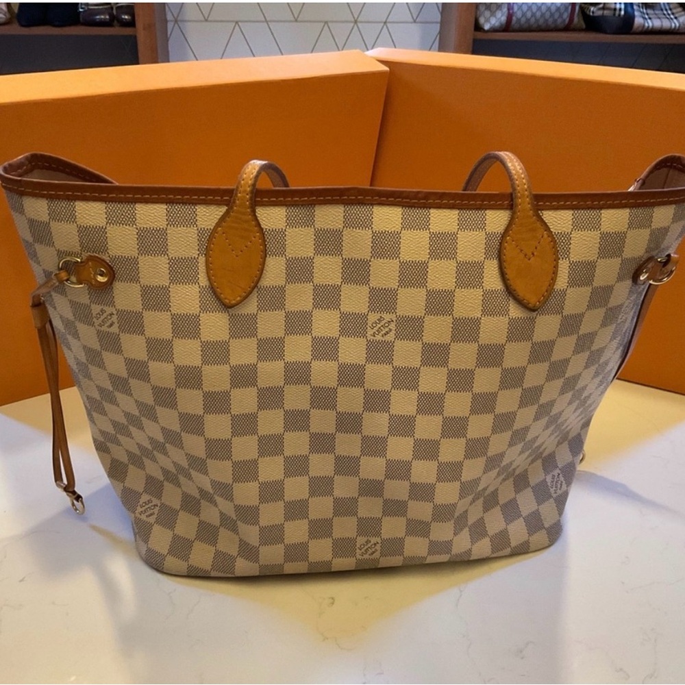 SOLD Authentic Louis Vuitton Neverfull Azur MM SOLD